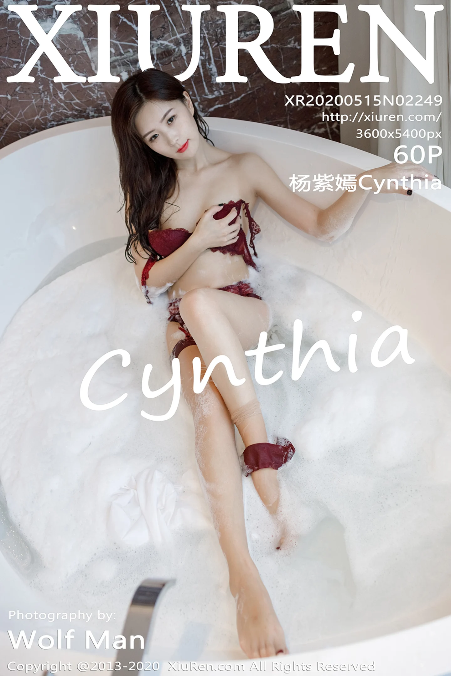 [XiuRen秀人网]No.2249_嫩模杨紫嫣Cynthia私房浴室里猩红内衣吊带袜湿身诱惑写真60P-秀人网 - XiuRen.Space